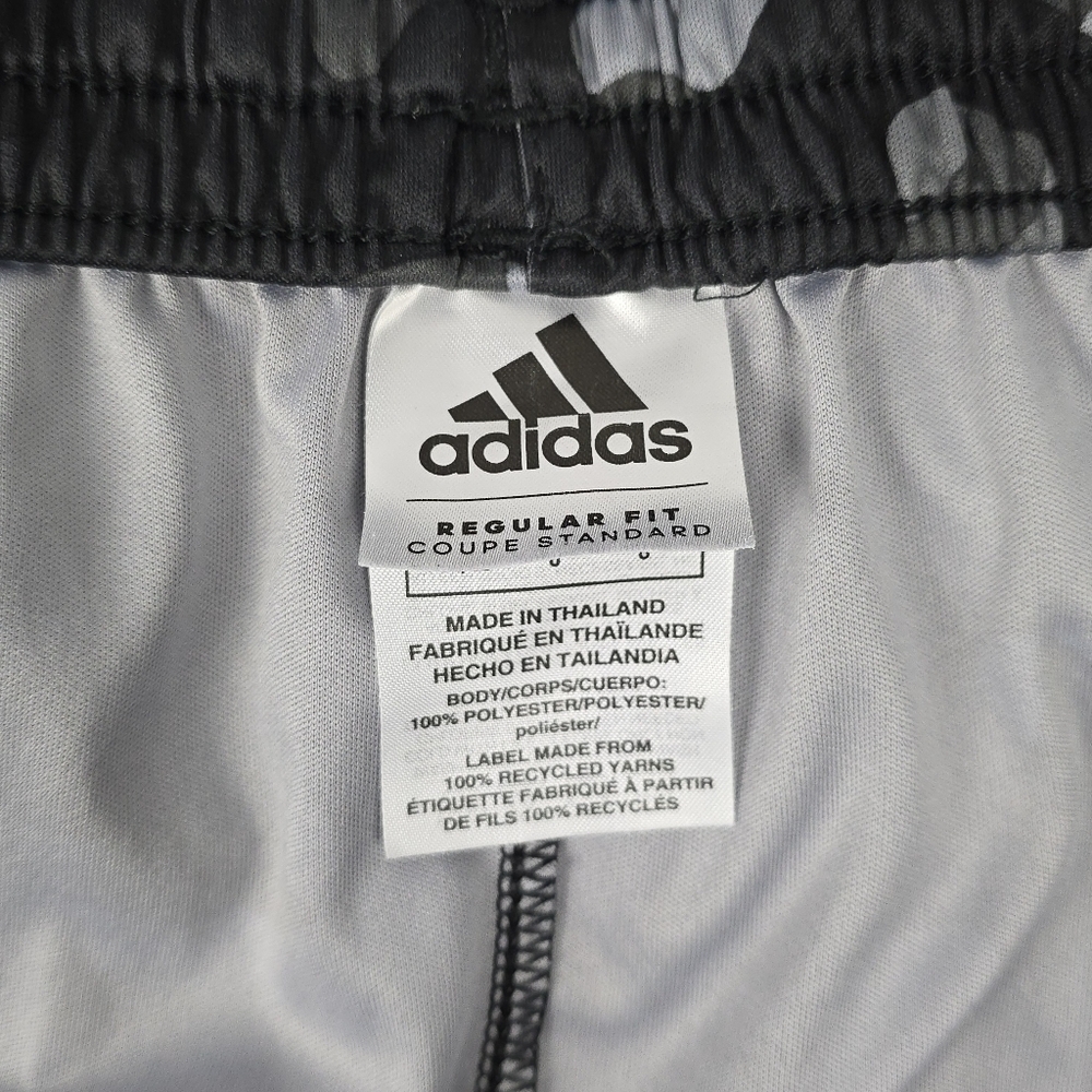 adidas Kids Camo Shorts with Red Stripes - Picture 5 of 8